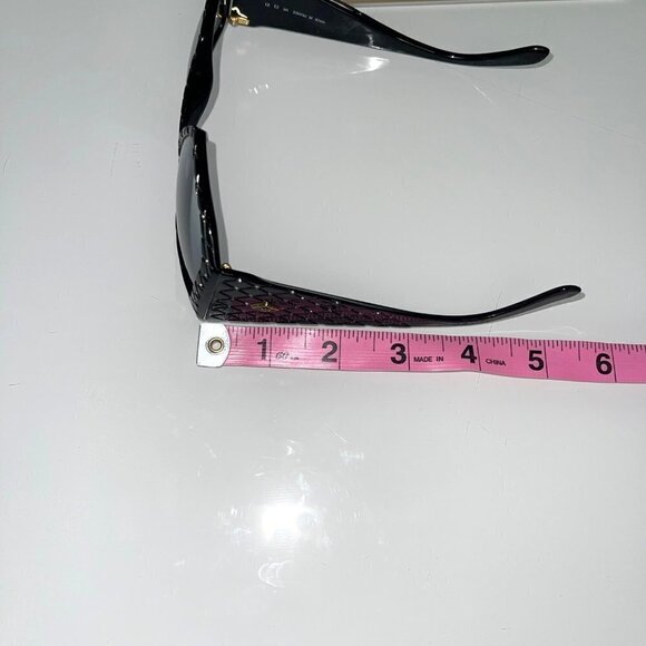Helena Rubinstein Rhinestone Studded Sunglasses Womens One Size Vintage Black main image 4